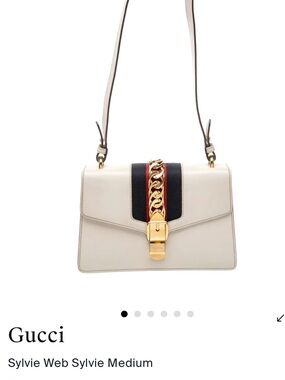 Authentic Gucci Bag with Gold Chain Accent